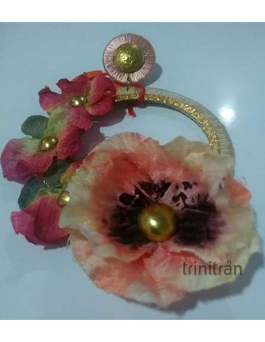 Aro de seda con flor Aro de seda con flor