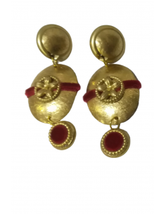 Pendientes Oval Terciopelo