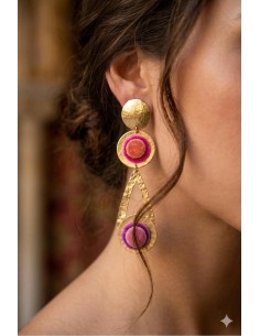 Pendiente  lágrima huella 2