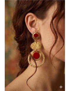 Pendiente Aurora flamenca 2